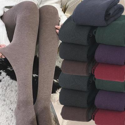 2026 Colorful Winter Warm Fleece Velvet Leggings for Women High Waist Tights Stretchy Leggings Sexy Stockings Thicken Pantyhose