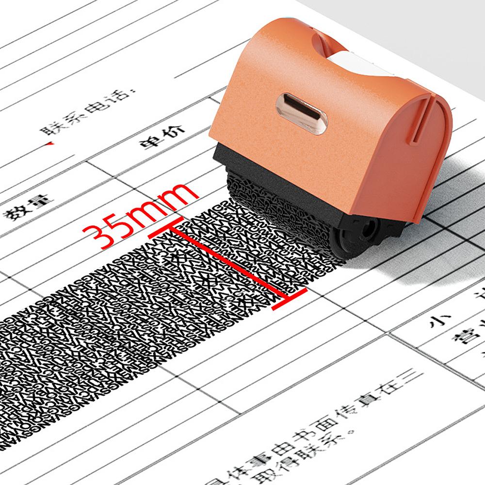 ID Protector Ink Roller Wide Identity Theft Protection Confidential Roller Signature Stamp for Data