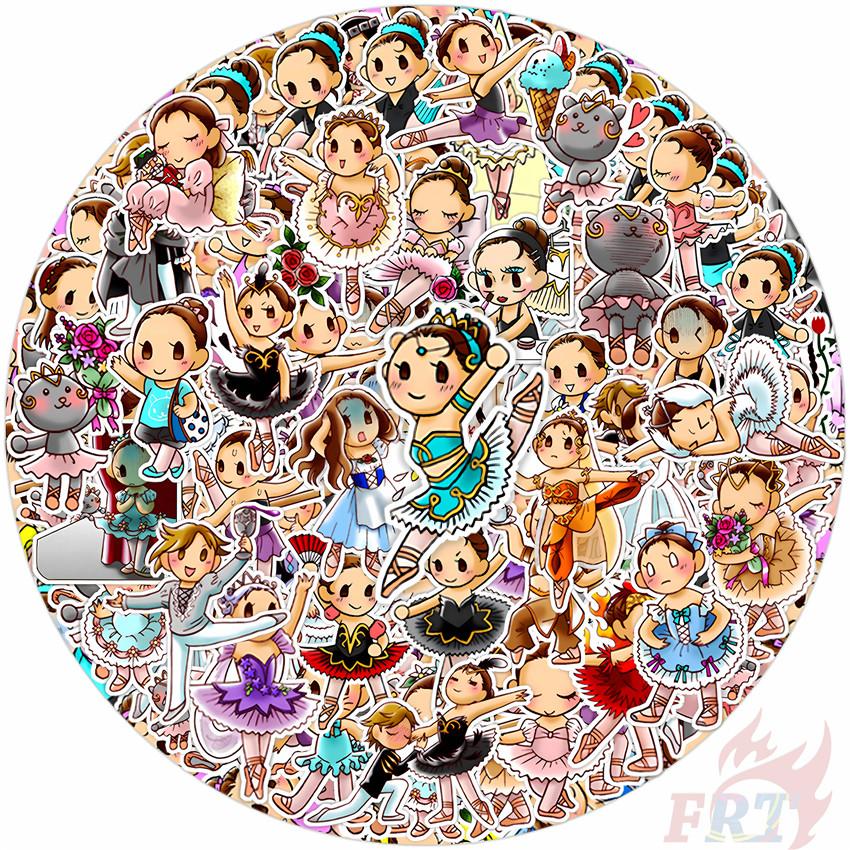 100Pcs/Set Ballet Girl Mini Diary Manual Stickers DIY Scrapbooks Album Decor Decals Stickers