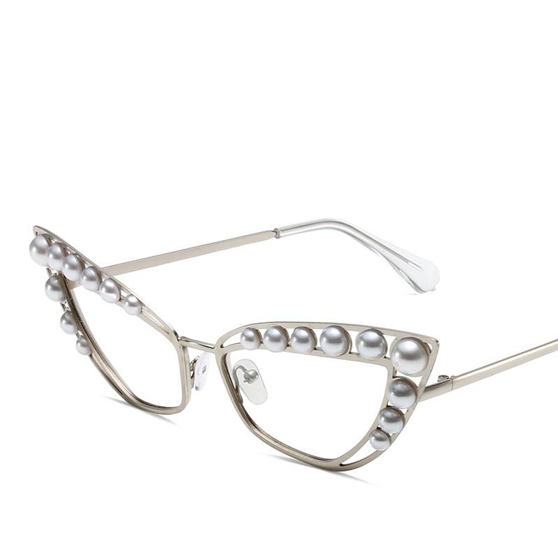 Cat Eye Sunglasses Women Designer Fashion Sexy Metal Frame UV400 Sun Glasses Cateye Shades Diamond Ladies Eyewear