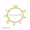 316L Stainless Steel Lightning Rhinestone Charm Bracelet For Women Fashion New Gold Plated Chain Jewelry Party Gift