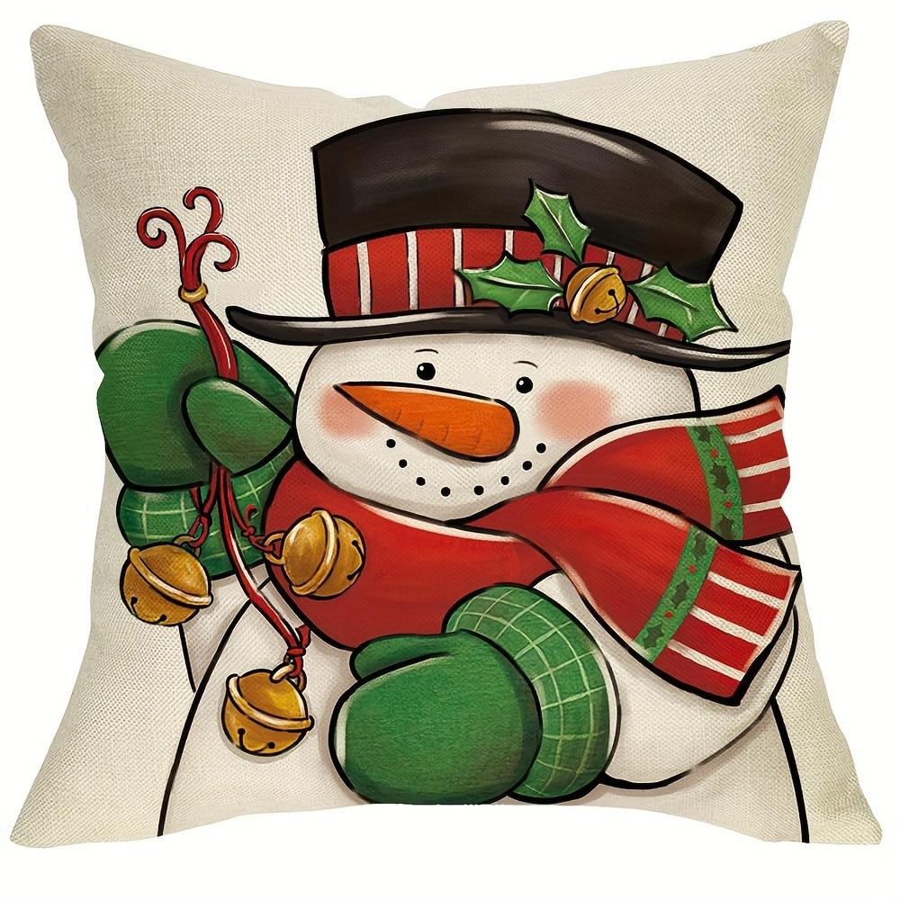 Christmas-Themed Pillow Covers: Santa, Gifts, Tree, Snowman Designs! Sofa room decoration New Year holiday home decoration