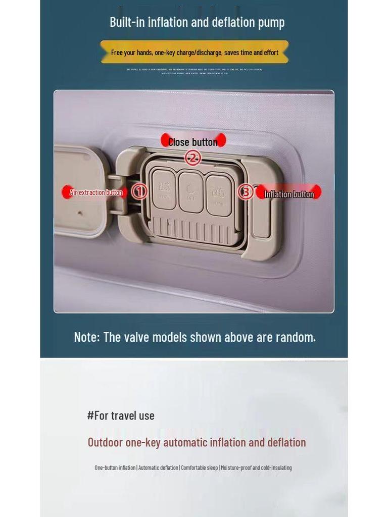 Thickened Fully Automatic Inflatable Camping Mattress - Double & Single Person Use