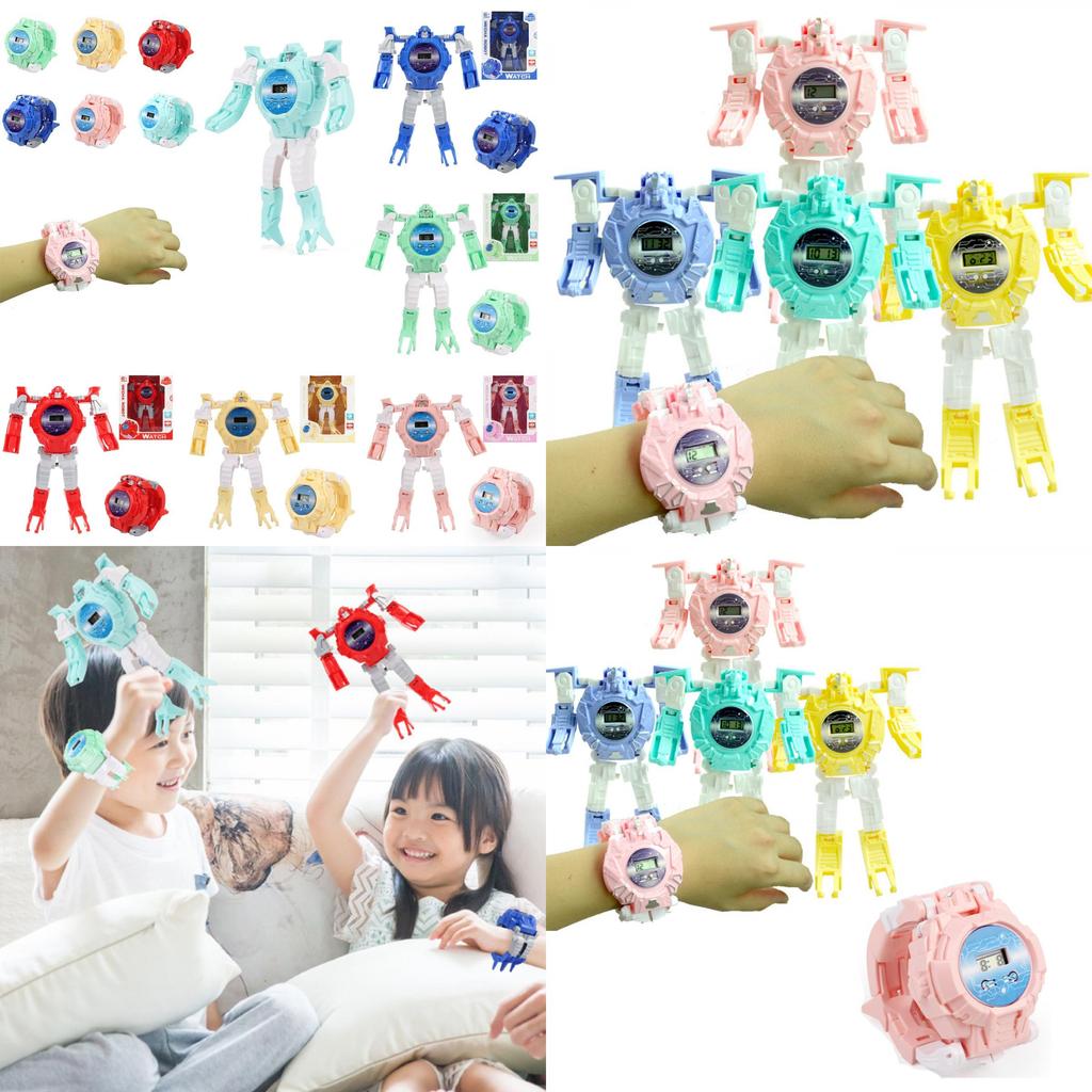 Children's Transforming Robot Electronic Watch Two Forms Toy For Kids