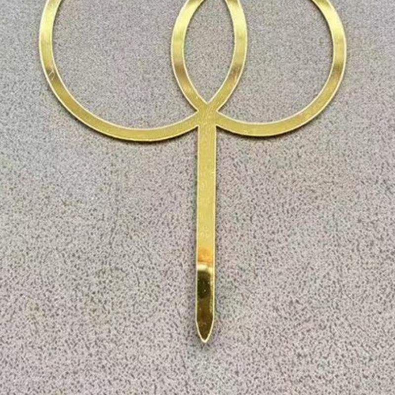 Diamond Rings Acrylic Wedding Cake Decorations Baking Party Gifts Dessert Accessories