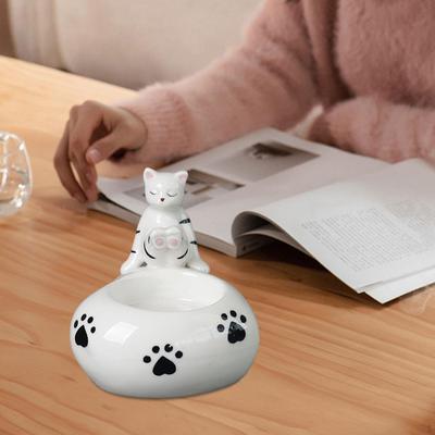 Kedi Figürü Şamdan Tealight Tutucu Modern Heykel Masa Dekorasyonu Bar Oturma Odası Parti