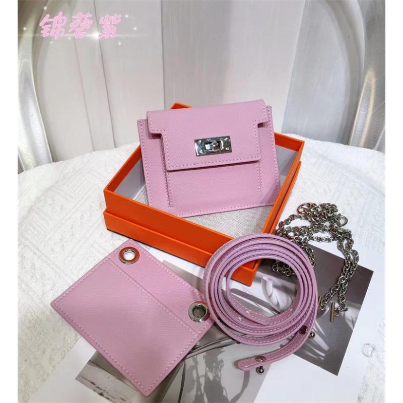 Women's short palm pattern cowhide shoulder crossbody simple new change bag fanny pack wallet card bag integrated bag