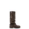 Su Yinyin, the Same Spice Girl Pant Tube Boots, Thick-soled Heightened Medium Tube Belt Buckle, Western Knight Boots, Black Stacking Boots for Women