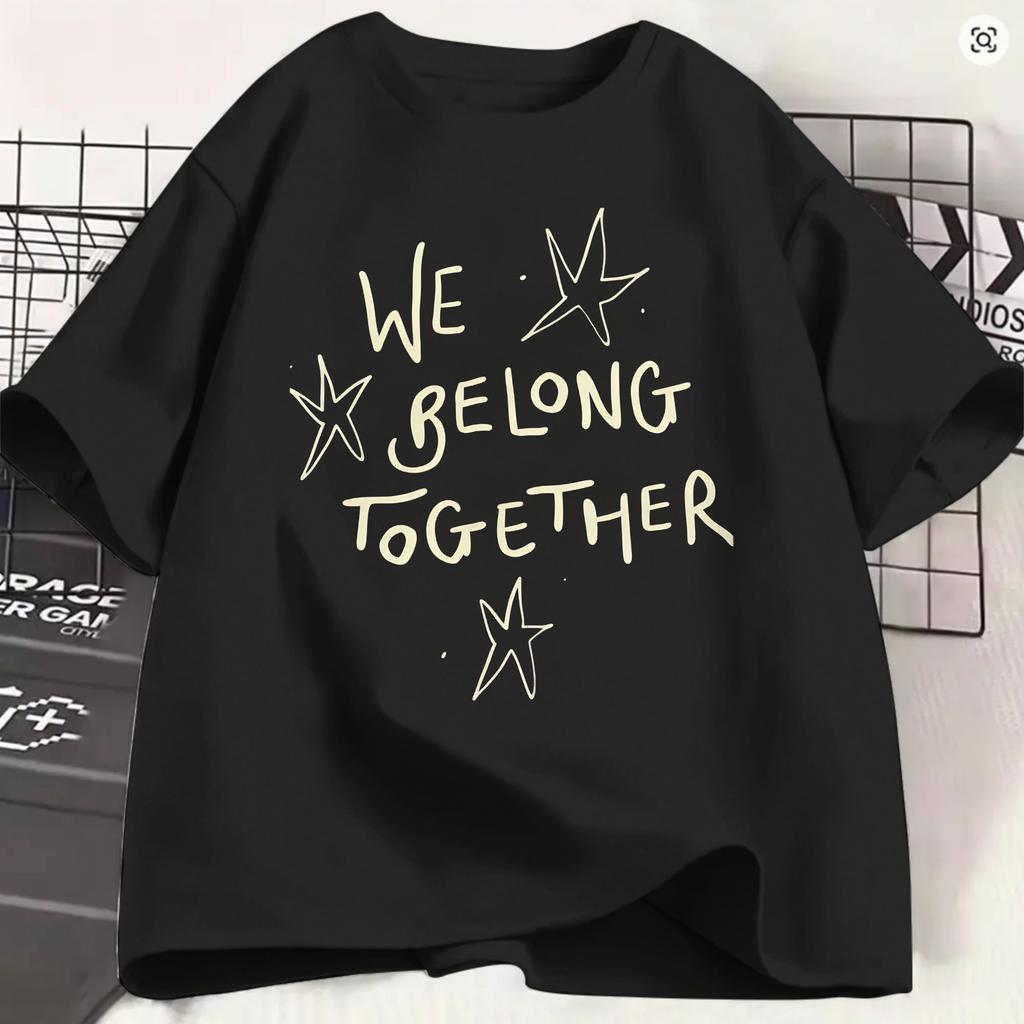 Oversized Tshirt Summer Harrys Styles We Belong Together Hipster Tshirts  100 Cotton Tee Shirt For Unisex Aesthetic Big Size