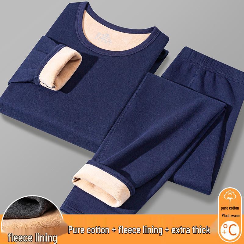 Pánská termální fleecem podšitá základní vrstva s kulatým výstřihem