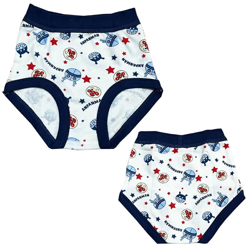 Nakata Anpanman Baikinman/Dadandan Briefs, 2-Piece Set, Front Closure, Smooth, for Boys, IA6457 [100cm]