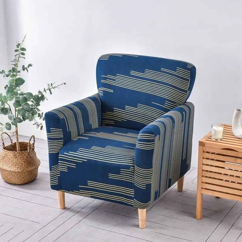 Floral Stretch Chair Cover Sofa Single Armchair Slipcover Highbackrest Protect Living Room Furniture Protector Home Decoration