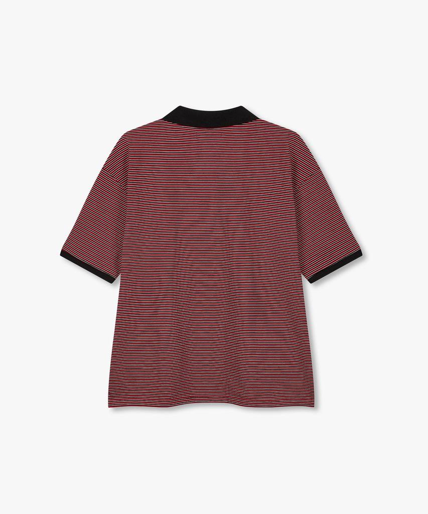 STUDIO TOMBOY [Men] Multi Stripe Collared T-Shirt_Red 9156222211