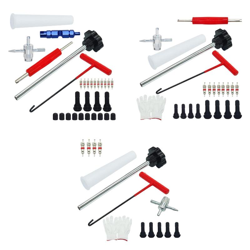 Quick Change Tire Valve Tool Kit Valve Stem Puller Repair Valve Core Removal Tool for Car Truck ATV Lawn Mower Motorcycle