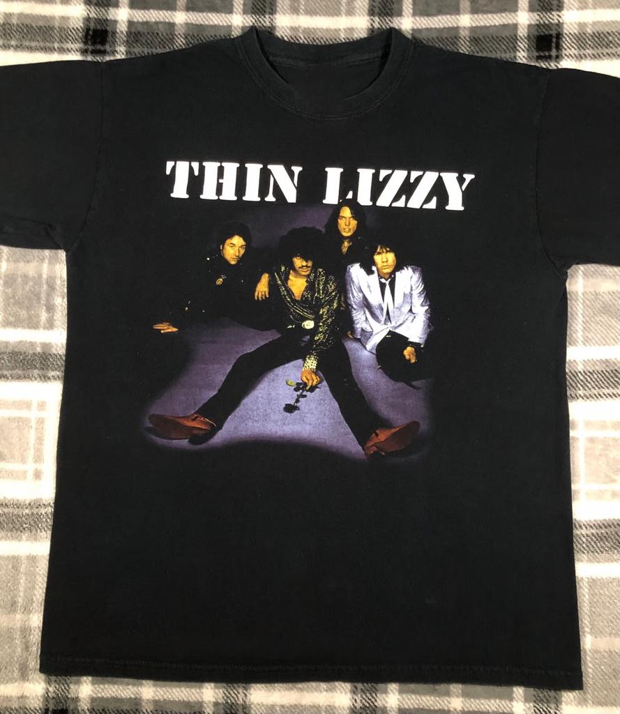 VTG Thin Lizzy - Irish Hard Rock Band Cotton Black T Shirt S-5XL BT563