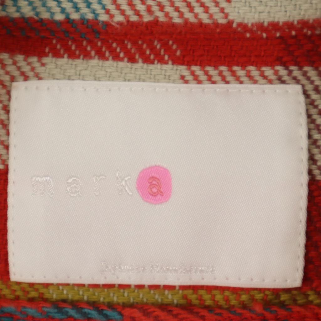 marka made in Japan Check Pattern Long sleeve Flannel shirt 1 vermilion Women Used