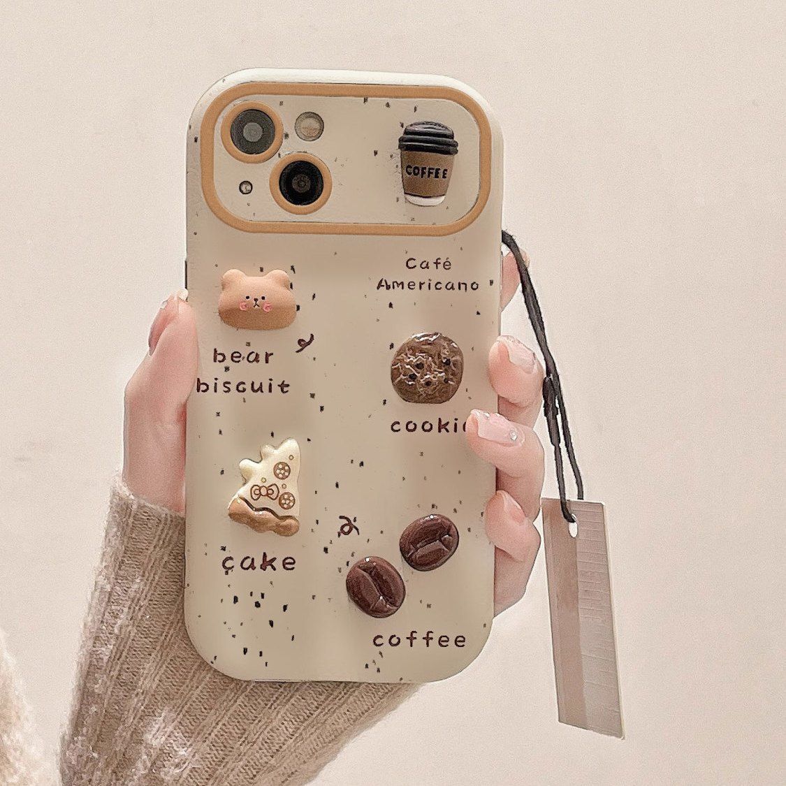 

Splash Ink Coffee Bear Apple 14 ProMax Phone Case IPhone 15 New 13 Doll 12 Soft Cover 11 Silicone XR iPhone 14