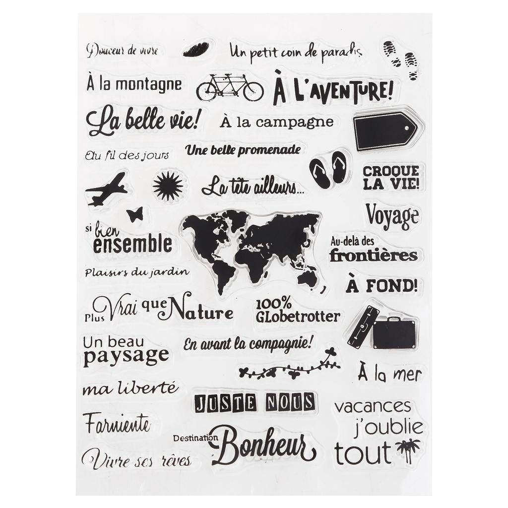 French Clear Silicone Stamp for DIY Birthday Wedding Invitations Cards Scrapbooking Paper Art Crafts Journal Supplies