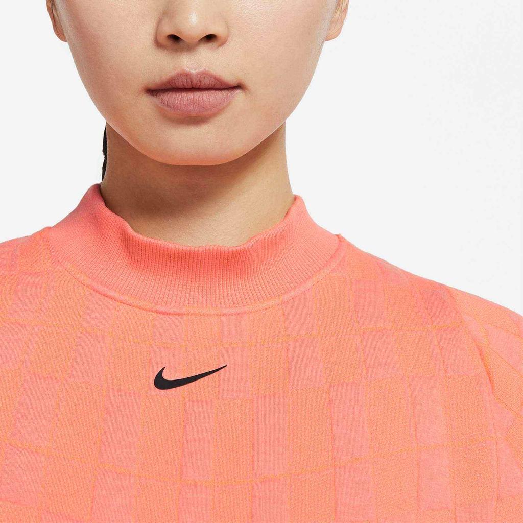 Nike Pevný logo pulóver s okrúhlym výstrihom Športová mikina Dámska mikina Oranžová CZ8943-858