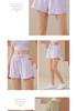 Coole Damen-Lauf- und Yogashorts - Zwei-in-Eins, Anti-Exposure-Design für den Sommer