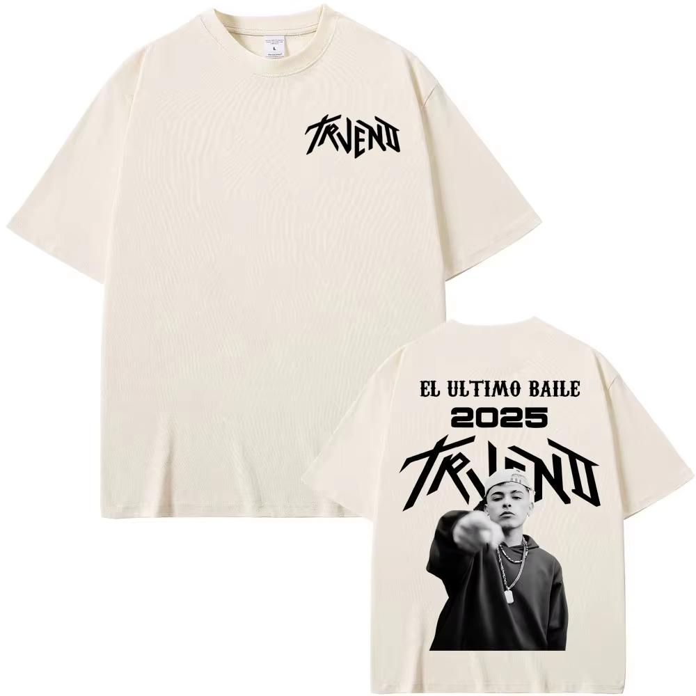 Rapper Trueno El Ultimo Balie 2025 World Tour T Shirt Men's Clothing Fashion Hip Hop Street T Shirts Casual Women Cotton T-shirt