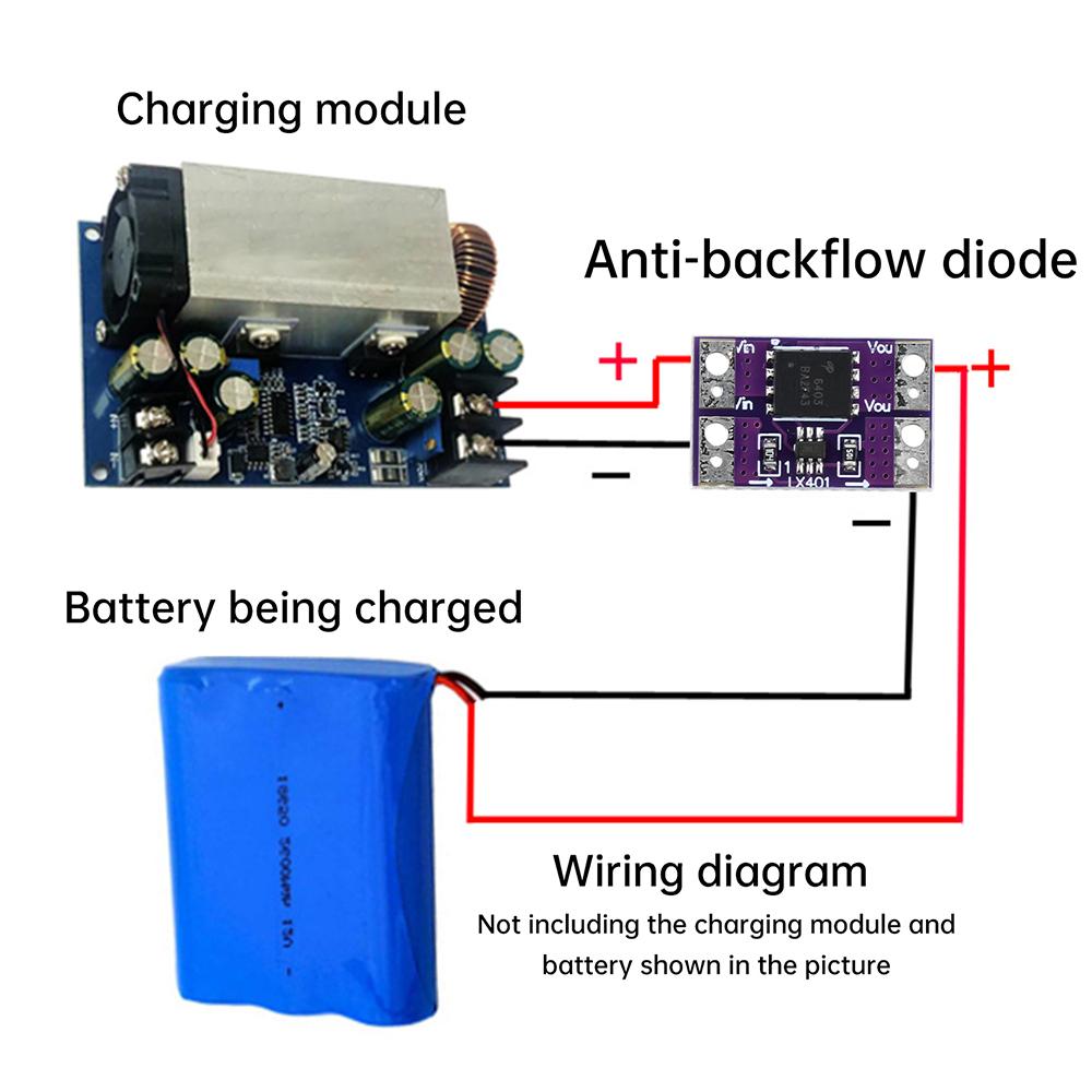 10A Ideal Diode Module LM74700 Ideal Diode Rectifier Anti-Backflooding Anti-Reverse Diode  Battery Protection Board DC 3V-26V
