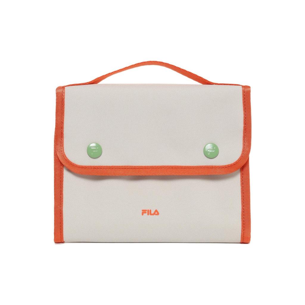 FILA Korean Style Sports Casual Multi-Pocket Large Capacity Nylon Backpack Unisex Backpack Off-White FS3BPD6013X-CRM