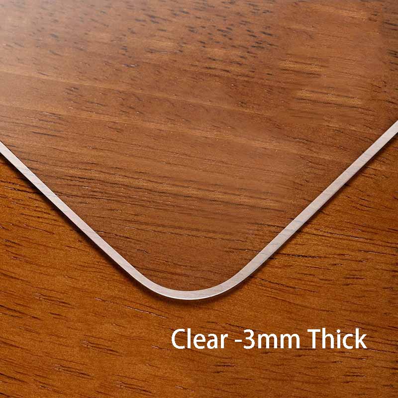 Przezroczysty obrus PCV Wodoodporny Olejoodporny Odporny na ciepło Pokrowiec ochronny na stół jadalny, biurko, blat, miękka plastikowa winylowa podkładka na stół