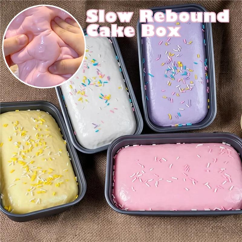 Giant Container Cake Squishies Fragrant Slow Rebound Bread Squeeze Relief Sensory Toy Decompression Anti-stress Healing Toy Gift