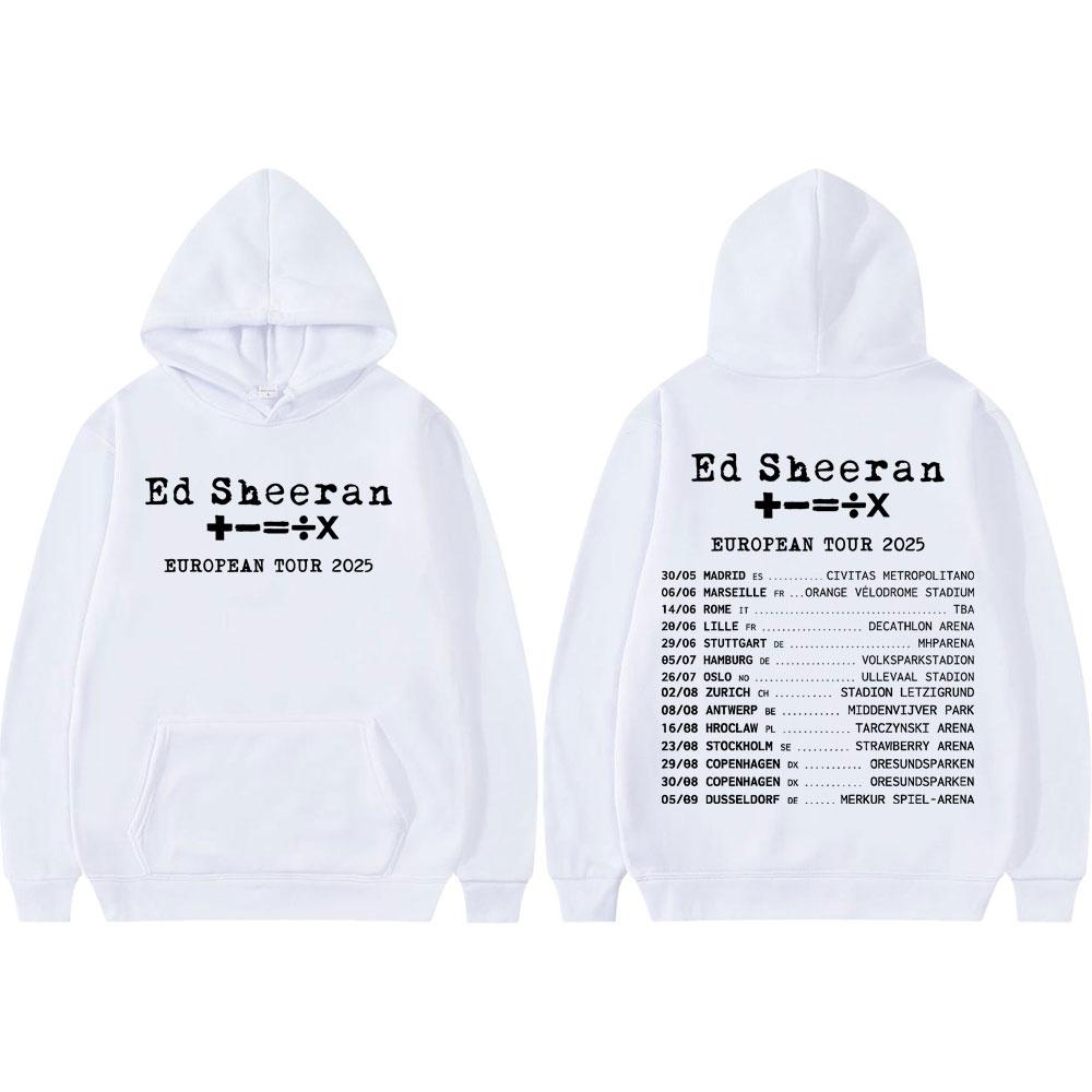 Ed Sheeran Mathematics Tour Print Hoodie Men Women Fashion Pullovers High Quality Fleece Long Sleeve Sweatshirts