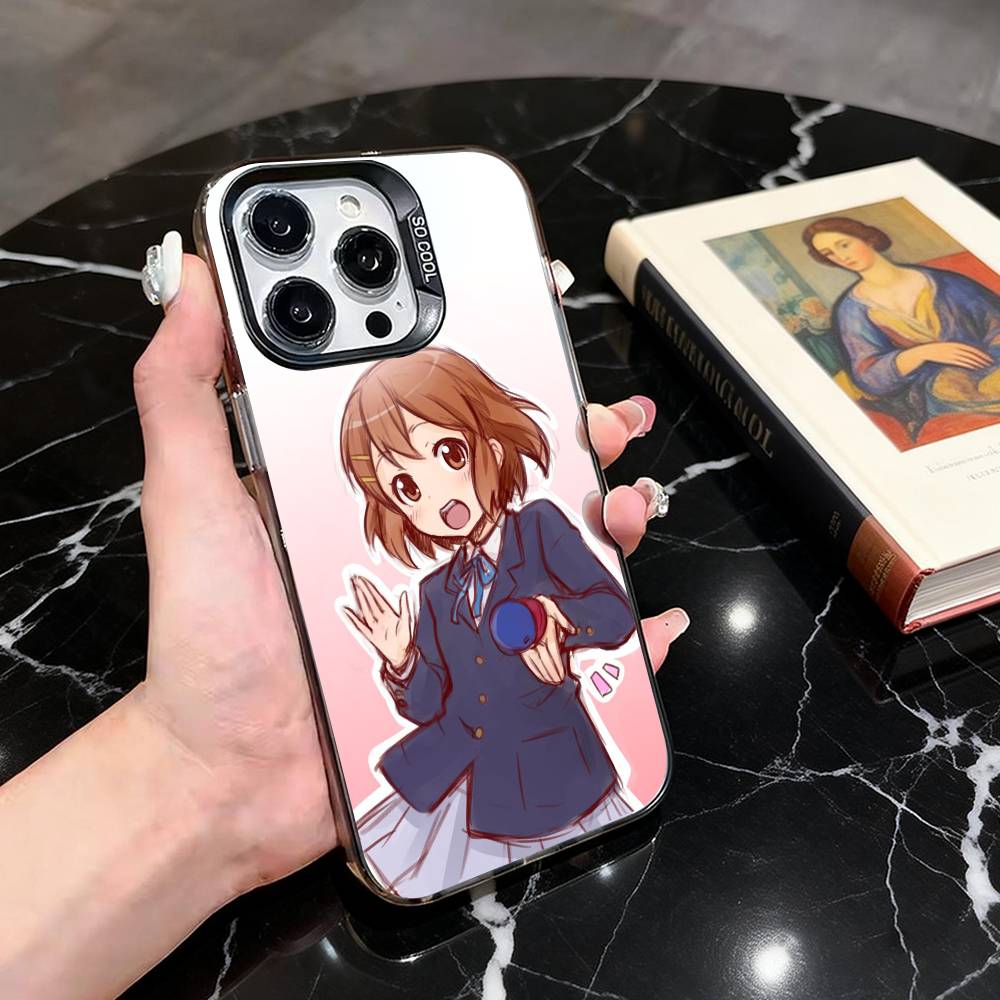 K-K-ON Music Y-Yui H-Hirasawa-yh Phone Case For iPhone 17,16,15,14,13,12,11 Plus,Pro Max,XS,Colorful Silver Black Cover