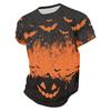 Men's Casual Short Sleeve T-Shirt with Halloween Print Lightweight Breathable Round Neck Top