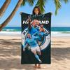 Football Player Erling Haaland Towel Beach Towel Quick Dry Sand Free Bath Towel for Summer Pool Travel Vacation