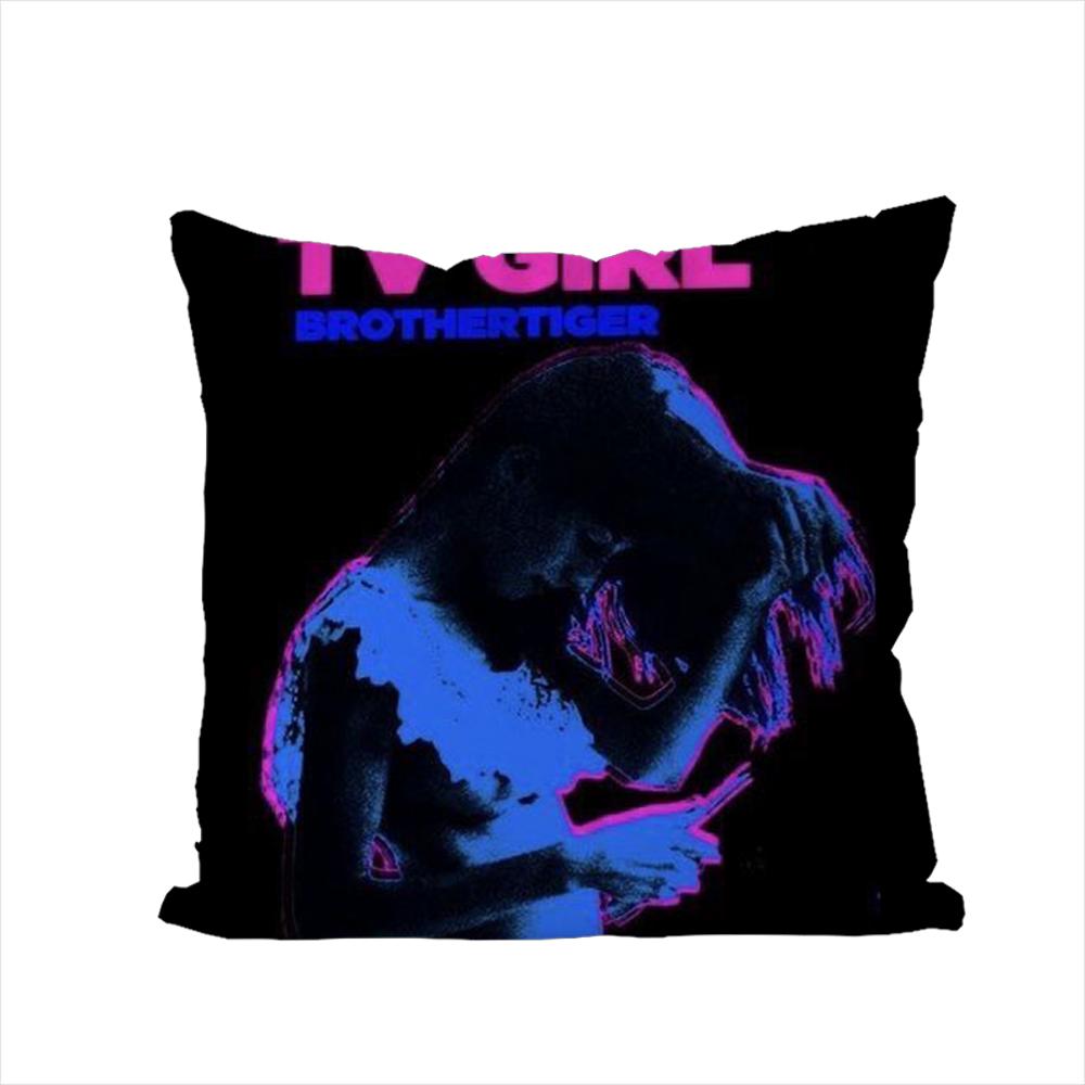 TV Girl Pillow Case For Car Sofa Decorative Home Doublesided Print Plush Square Throw Pillow Cushion Cover