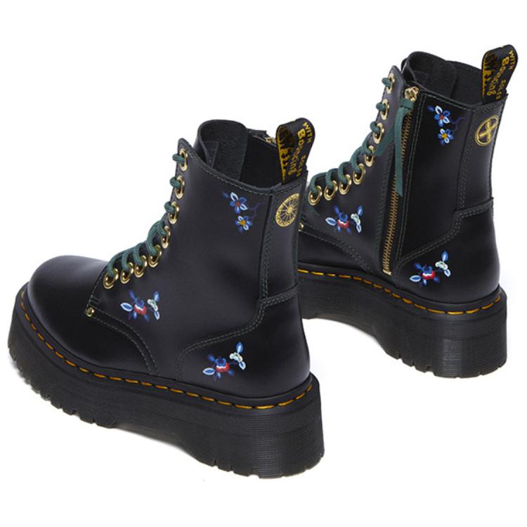 Dr. Martens Skórzane Lekkie Wygodne Oddychające Buty na Grubej Podeszwie Buty Unisex Czarne 32164001