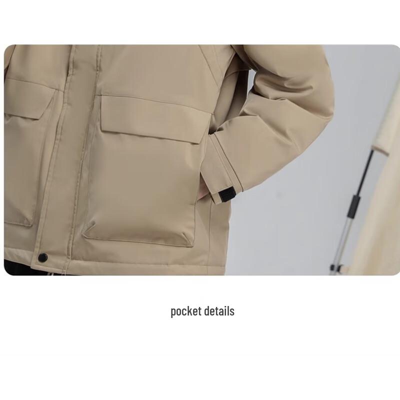 SNOWFLYING 2024 Winter Men's Short Down Parka