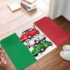 Italien Flagge Haustürmatte Anti-Rutsch Außenbereich Saugfähig Italienisch Stolz Fußmatte Garten Garage Eingang Teppich Teppich