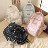 New Stylish School Backpack For Girls With A Fresh Star Print Lightweight Backpack For Middle And High School Students