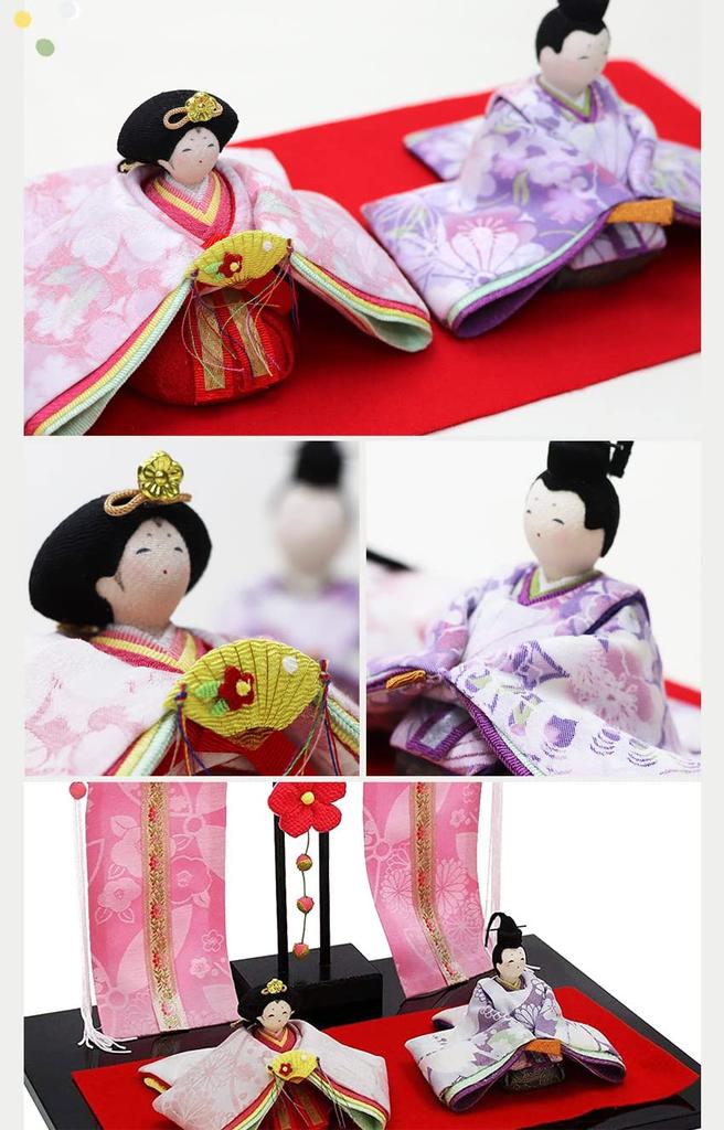 Osaka Choseido Hina Doll Compact Mini Hina Hina Name Engraved Wooden Tag Bonus Crepe Hina Doll Hanaga Hina Peach Blossom Book Included (Shipped