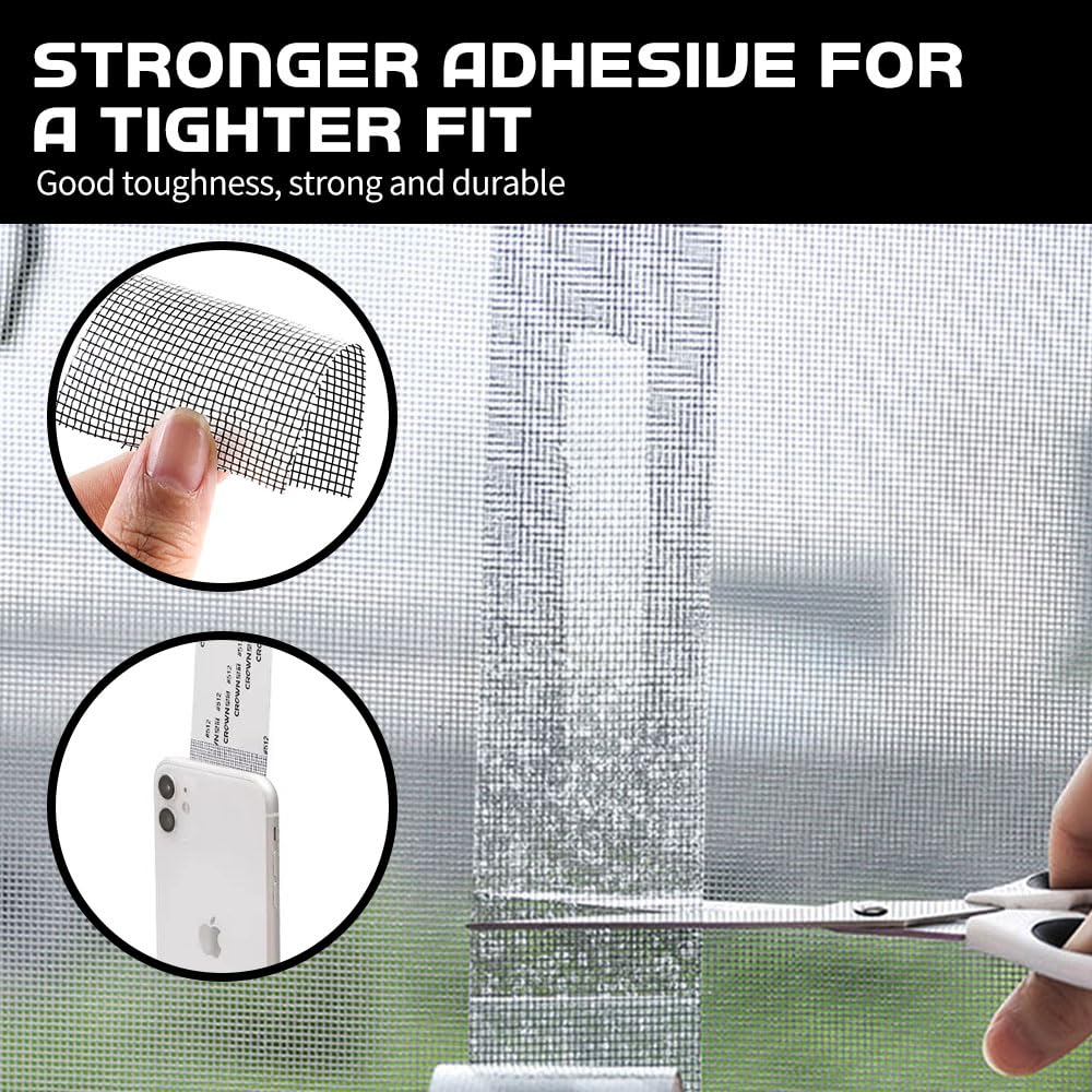 2M Window Screen Tape Anti-mosquito Screen Repair Subsidy Door Curtain Mosquito Net Hole Patch Repair Self-adhesive Screen Tape