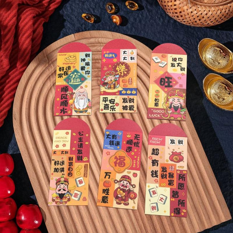 2026 Year Of The Horse Folding Red Envelope Cartoon Pattern Traditional Money Envelope Festival Hongbao Chinese New Year