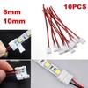 10Pcs 2 Pin Male Female Connector Wire Harness Heat Resistant Insulation Tinned Copper Terminals For Led Strip Diy Projects