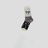 AB Side Bow Tie Socks, Women's Mid-calf Socks, Spring and Autumn Sweat-absorbing, Breathable, Odor-proof Boneless Socks, Long Calf Socks