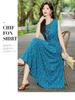 New Summer Floral Cotton-Silk Sleeveless Dress - Plus Size, Loose Fit, Slimming, Vacation Style Mom’s Long Dress