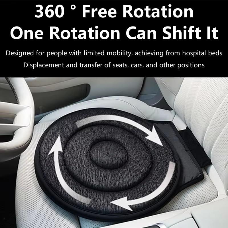 360-Degree Rotating Seat Cushion for Elderly & Pregnant, Ideal for Those with Back or Leg Issues  Non-Slip Car Seat Pad