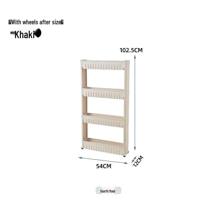 Multi-Layer Mobile Storage Rack for Dorms and Bathrooms
