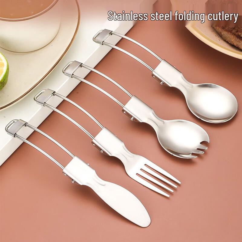 OEING 304 Stainless Steel Foldable Camping Spoons