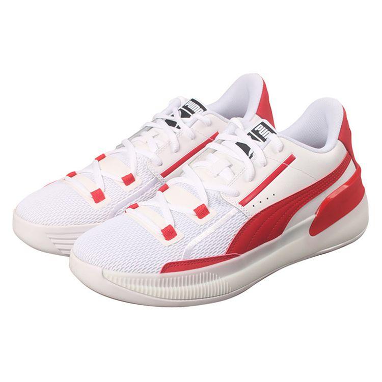 Puma Clyde Hardwood Team High Risk Red Men Sneakers White 194454-04