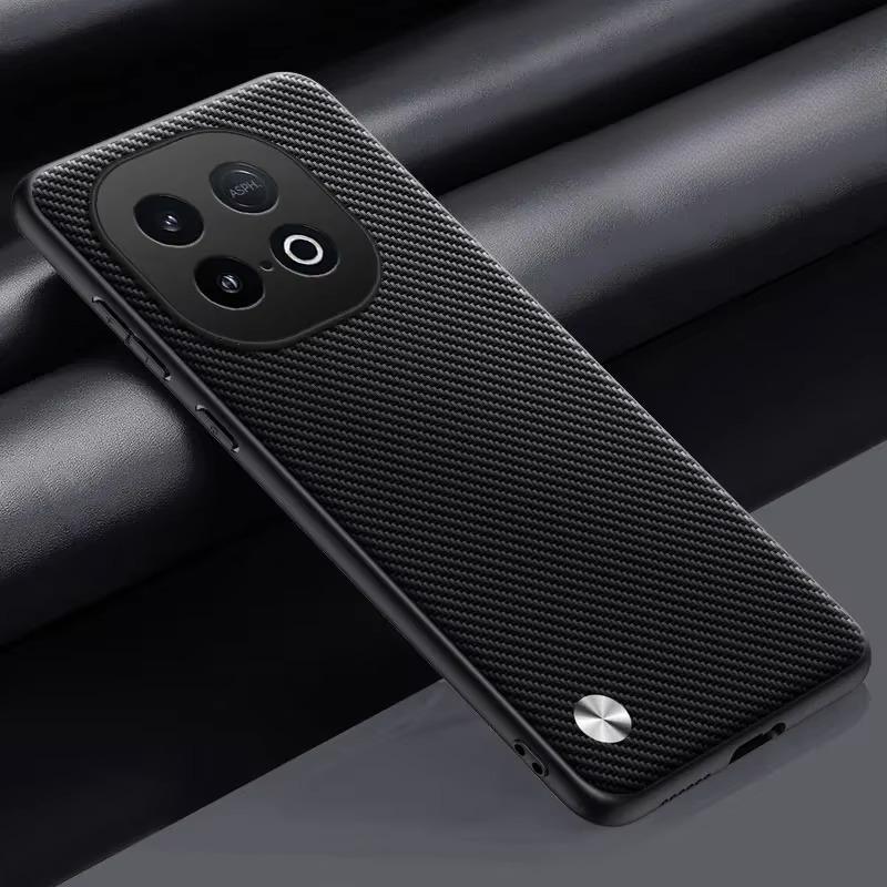 

Для IQOO Z10 Turbo Pro чехол простой PU кожаный силиконовый TPU защитный чехол для VIVO IQOO Z10 Turbo Z 10 ударопрочный жесткий бампер vivo iQOO Z10 Turbo Pro матовый черный