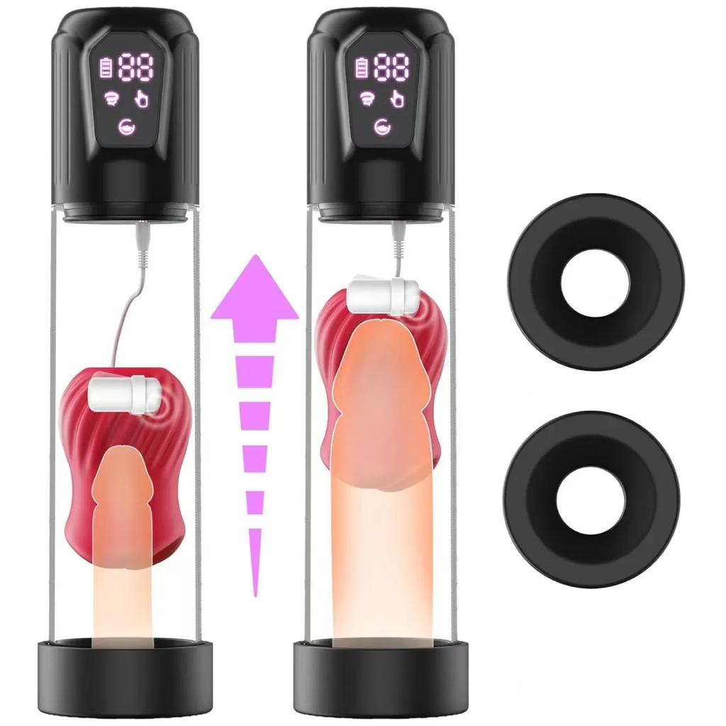 Electric Penis Pump Automatic Male Masturbator Cup LCD Men Negative Pressure Endurance Training Suction Modes Sex Toys for Men